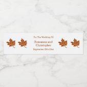 Herfst ontwerp bruiloft waterfles etiket (Enkel label)