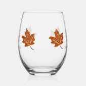 Herfst ontwerp bruiloft wijnglas zonder voet (Links)