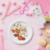 Herfst ontwerp papieren bordje (Feest)