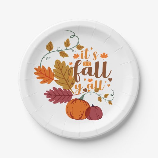 Herfst ontwerp papieren bordje (Voorkant)