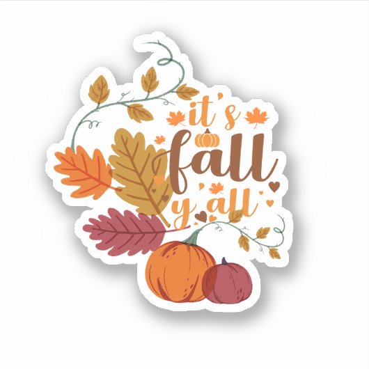 Herfst ontwerp sticker (Voorkant)