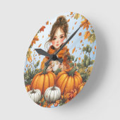 Herfst ontwerp wandklok (Hoek)