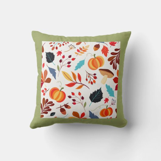 Herfst Ontwerpaangepaste achtergrondschaduwbalk Kussen (Achterkant)