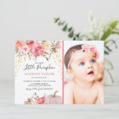 Herfst Onze kleine pompoen 1e verjaardagsfeestje Kaart (Staand voorkant)