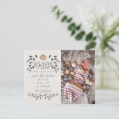 Herfst Onze kleine pompoengeboorte Baby Aankondigi Briefkaart (Staand voorkant)