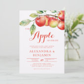 Herfst Oogst Appel Tak Coed Koppel Baby Shower Kaart (Staand voorkant)