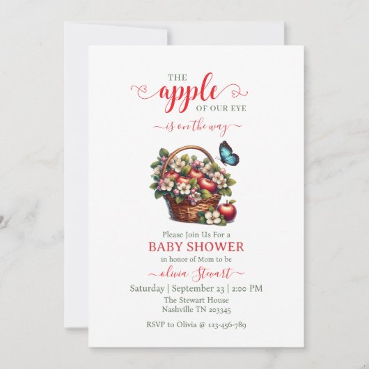Herfst Oogst Appel van mijn baby shower Kaart (Voorkant)