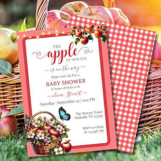 Herfst oogst Appel van mijn oog baby shower Kaart