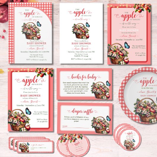 Herfst Oogst Appel van onze oog baby shower boog Kaart