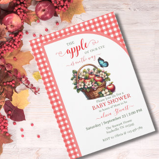 Herfst Oogst Appel van onze oog baby shower boog Kaart