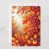 Herfst Oogst Bladeren & Bessen Uitnodiging | Elega (Voorkant)