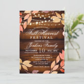 Herfst Oogst Bladeren Lichten Festival Uitnodiging (Staand voorkant)