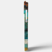 Herfst Oogst Blauwgroen Roest Goud Abstract Case-Mate iPhone Case (Achterkant / Links)