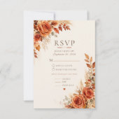Herfst Oogst Bloemen Bruiloft RSVP Kaart (Voorkant)