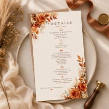 Herfst Oogst Bloemen Huwelijksdetails Kaart