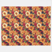 Herfst Oogst Bloemen Pompoen Fleece Deken (Voorkant (Horizontaal))
