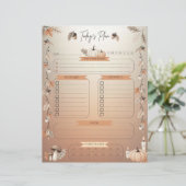 Herfst Oogst Dagelijkse Planner Pagina (Staand voorkant)