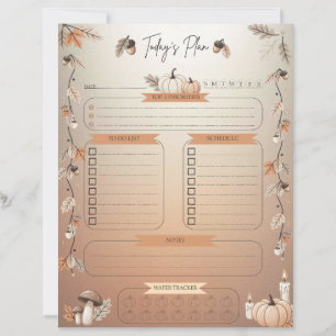 Herfst Oogst Dagelijkse Planner Pagina