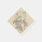 Herfst Oogst Dankdag Illustratie Servet (Hoek)