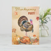 Herfst Oogst Diner Verzamelingsfeest Kaart (Staand voorkant)
