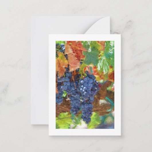 Herfst Oogst druiven Notitiekaartje (Voorkant)
