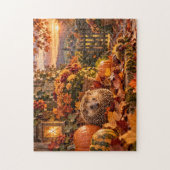 Herfst Oogst Egel Design Legpuzzel (Verticaal)
