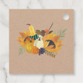 Herfst oogst familie boerderij Kraft Bedankjes Labels (Achterkant)