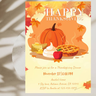 Herfst Oogst Familie Samenkomst Feest Kaart