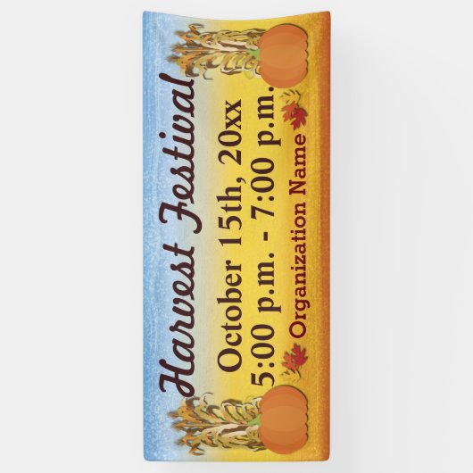 Herfst Oogst Festival Banner (Verticaal)