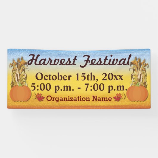 Herfst Oogst Festival Banner (Horizontaal)