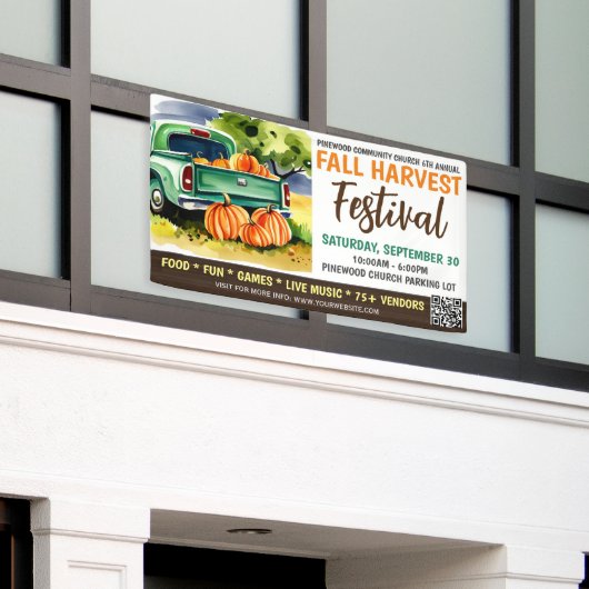 Herfst Oogst Festival Banner (Buitenkant Gebouw)