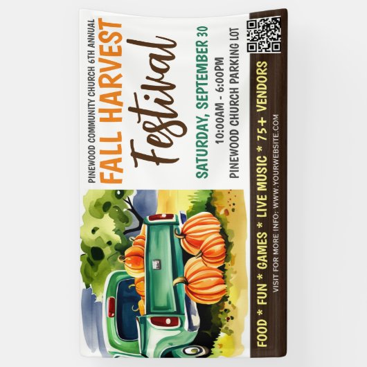 Herfst Oogst Festival Banner (Verticaal)
