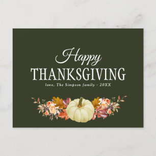 herfst oogst floreel blij thanksgiving greeting feestdagenkaart