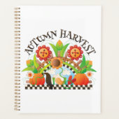 Herfst Oogst Folk Art Pompoen en Zonnebloem Herfst Planner (Voorkant)