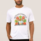 Herfst Oogst Folk Art Pompoen en Zonnebloem Herfst T-shirt (Voorkant)