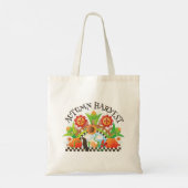Herfst Oogst Folk Art Pompoen en Zonnebloem Herfst Tote Bag (Achterkant)