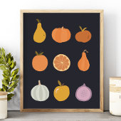 Herfst Oogst Fruit En Groenten Poster
