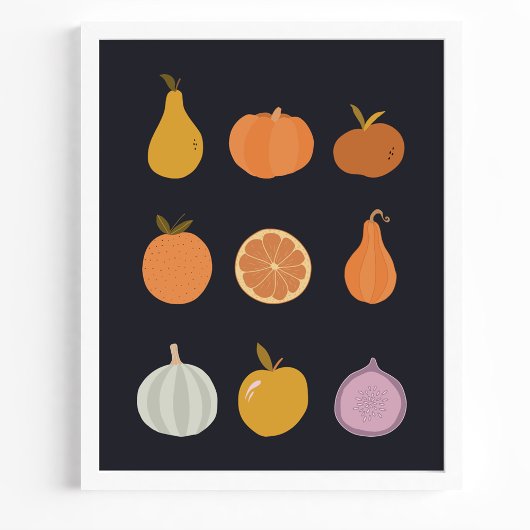 Herfst Oogst Fruit En Groenten Poster