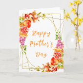 Herfst Oogst Gelukkig Moederdag Kaart (Gele Bloem)
