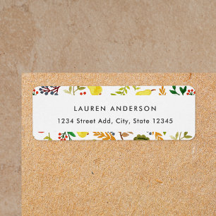 Herfst Oogst Gepersonaliseerd Retouradres Etiket
