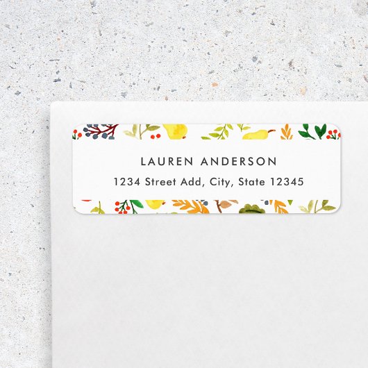 Herfst Oogst Gepersonaliseerd Retouradres Etiket