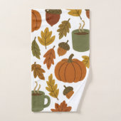 Herfst Oogst Gezellig Patroon Bad Handdoek (Handdoek)