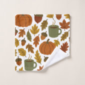 Herfst Oogst Gezellig Patroon Bad Handdoek (Wasdoekje)