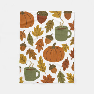 Herfst Oogst Gezellig Patroon Fleece Deken