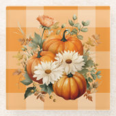 Herfst Oogst Glas Onderzetter (Voorkant)