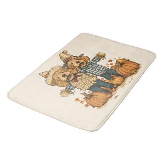 Herfst Oogst Goldendoodle Honden Badmat (Gekanteld)