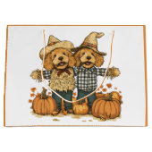 Herfst Oogst Goldendoodle Honden Groot Cadeauzakje (Voorkant)