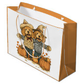 Herfst Oogst Goldendoodle Honden Groot Cadeauzakje (Achterkant Gekanteld)