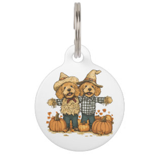 Herfst Oogst Goldendoodle Honden Huisdierpenning