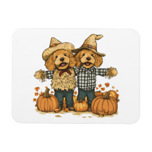 Herfst Oogst Goldendoodle Honden Magneet